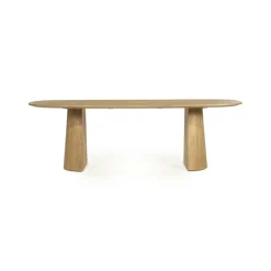Deens Ovale Eettafel Lune Mangohout 240 x 105 cm - Naturel - Loft24.nl