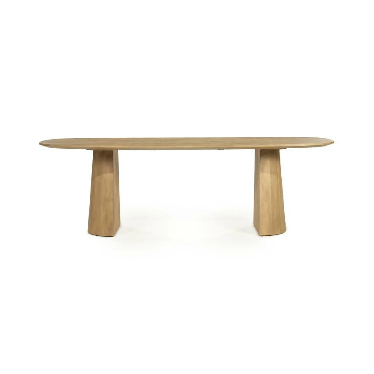 Deens Ovale Eettafel Lune Mangohout 240 x 105 cm - Naturel - Loft24.nl