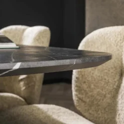 Deens Ovale Eettafel Mousa Keramieklook 180 x 90cm - Loft24.nl