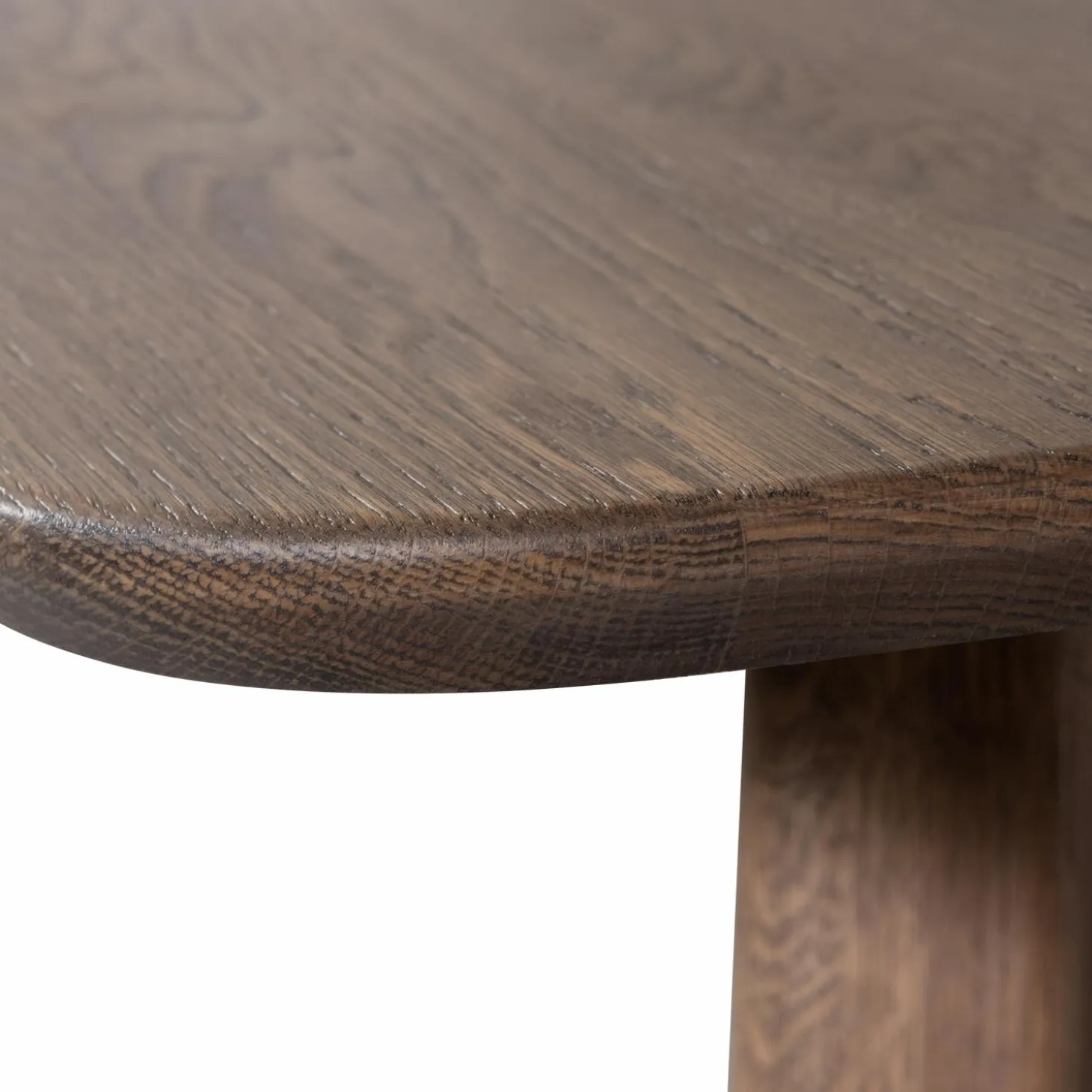 Deens Ovale Eettafel Tablo Eikenhout, Met Haarlem 4-standen poot - 220 cm - Cashmere Brown - Loft24.nl