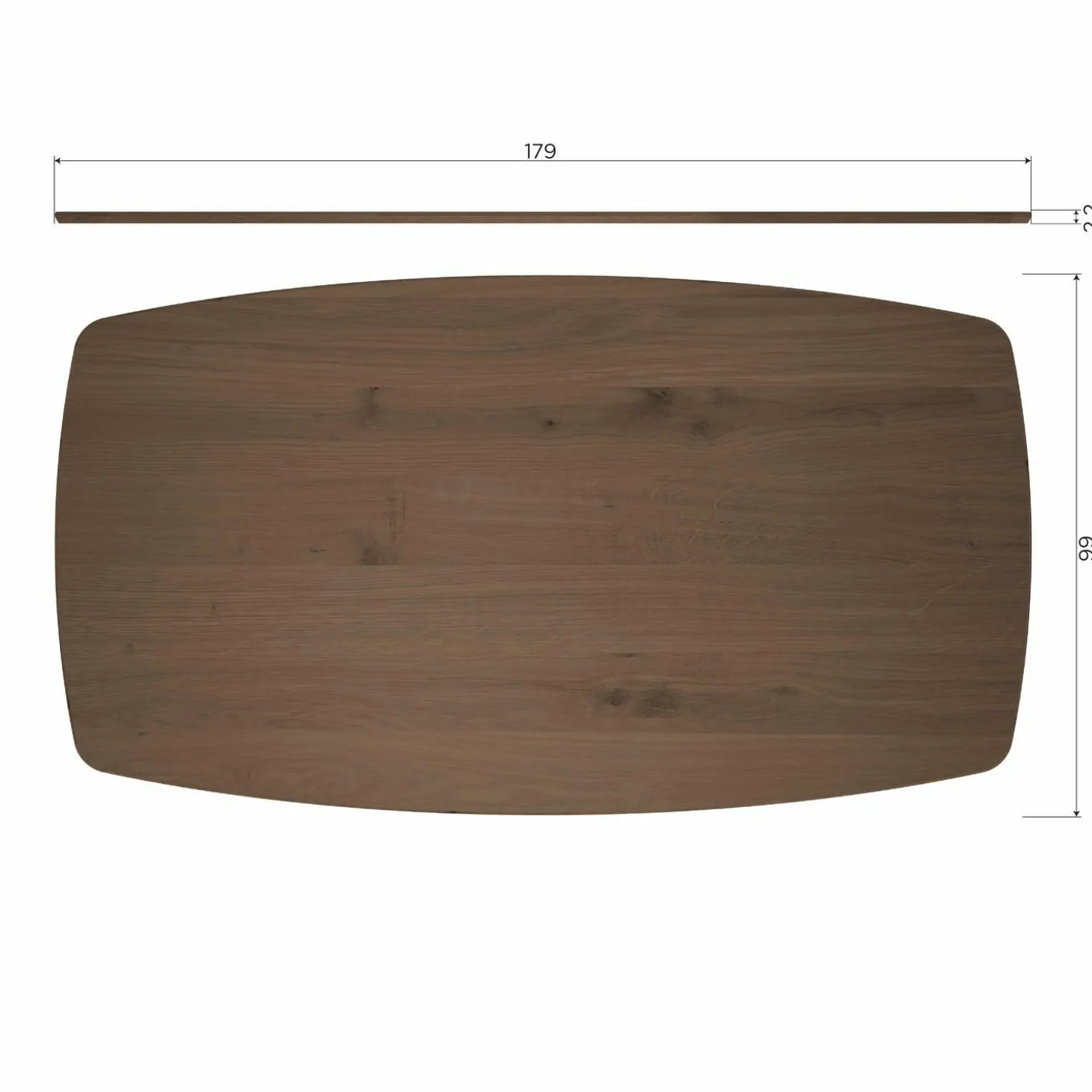 Deens Ovale Eettafel Tablo Eikenhout, Met Haarlem 4-standen poot - 180 cm - Cashmere Brown - Loft24.nl