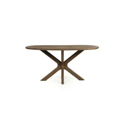 Deens Ovale Eettafel Tycho Mangohout 160 x 110 cm - Lichtbruin - Loft24.nl