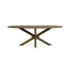 Deens Ovale Eettafel Tycho Mangohout 210 x 110 cm - Lichtbruin - Loft24.nl