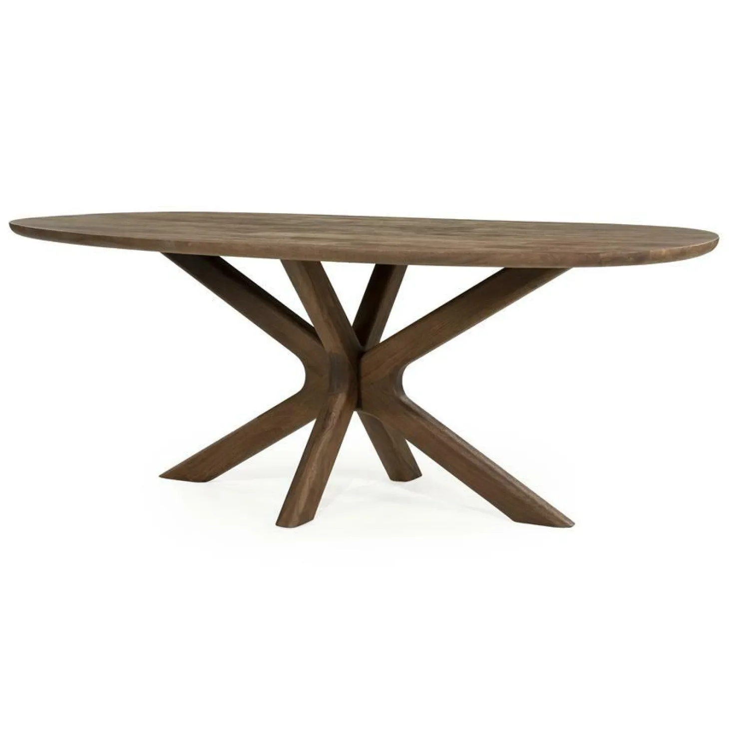 Deens Ovale Eettafel Tycho Mangohout 210 x 110 cm - Lichtbruin - Loft24.nl