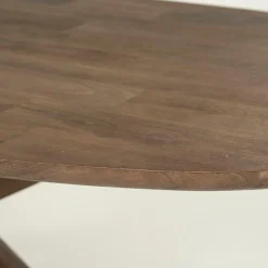 Deens Ovale Eettafel Tycho Mangohout 210 x 110 cm - Lichtbruin - Loft24.nl