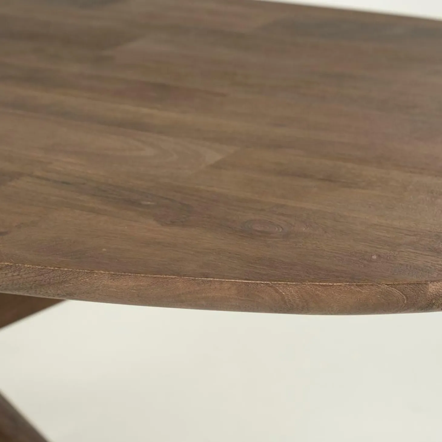 Deens Ovale Eettafel Tycho Mangohout 210 x 110 cm - Lichtbruin - Loft24.nl