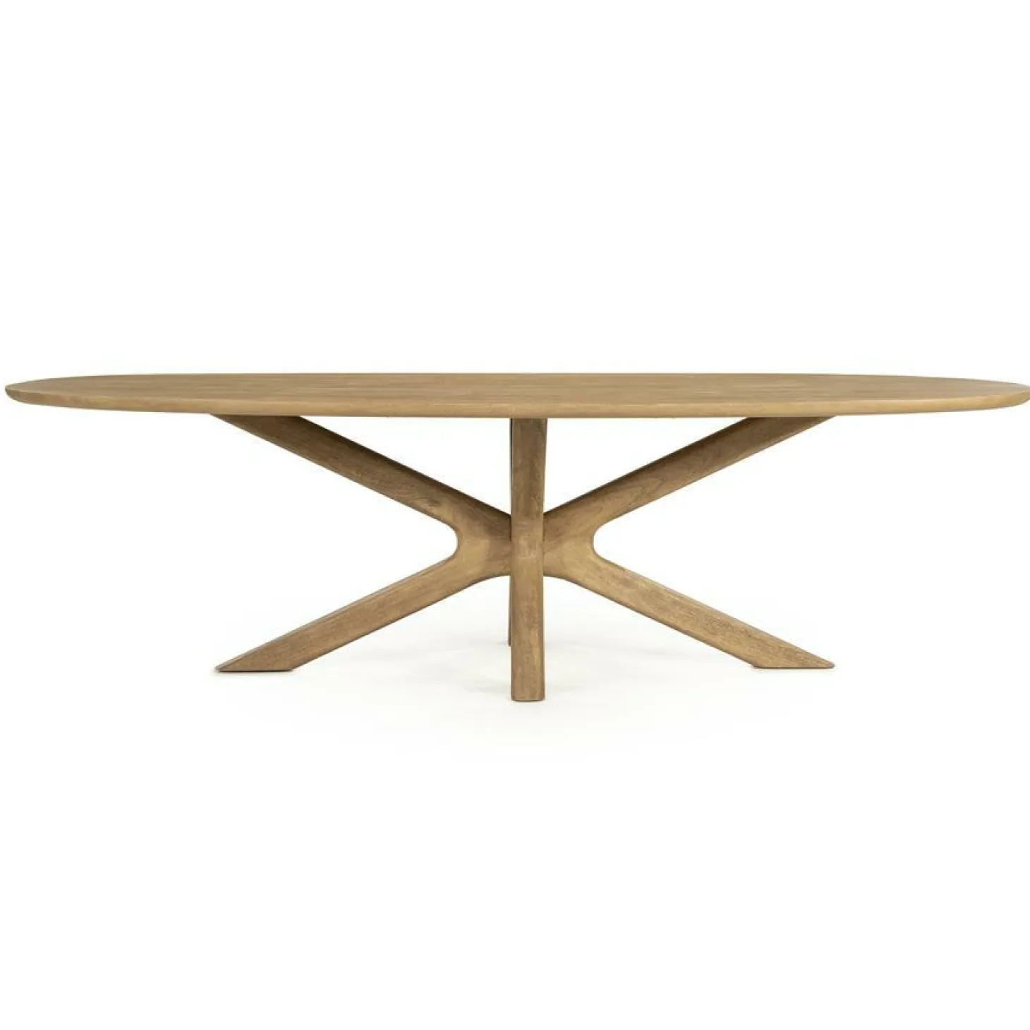 Deens Ovale Eettafel Tycho Mangohout 260 x 110 cm - Naturel - Loft24.nl