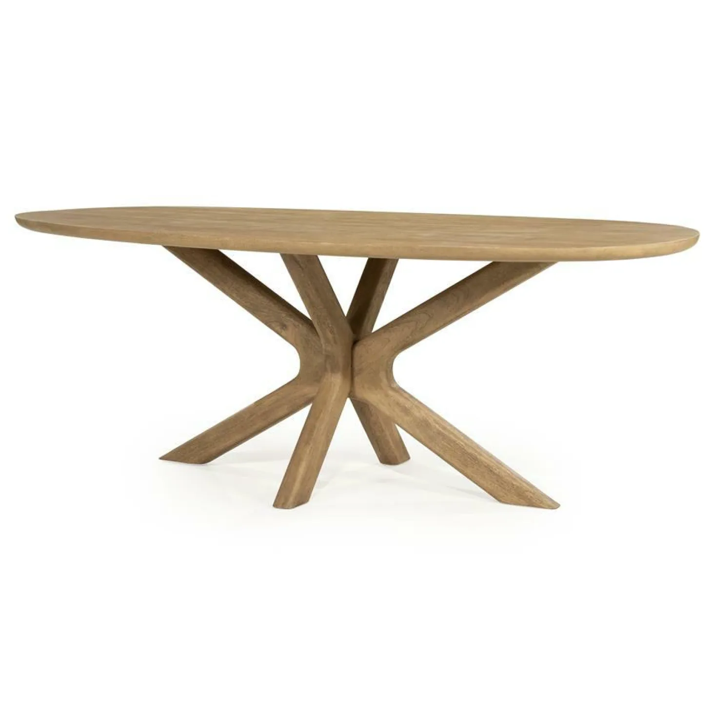 Deens Ovale Eettafel Tycho Mangohout 210 x 110 cm - Naturel - Loft24.nl