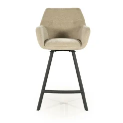 Draaibare Barkruk Bliss - Taupe (zithoogte 69cm) - Loft24.nl