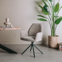 Draaibare Eetkamerstoel Amaro - Beige - Loft24.nl