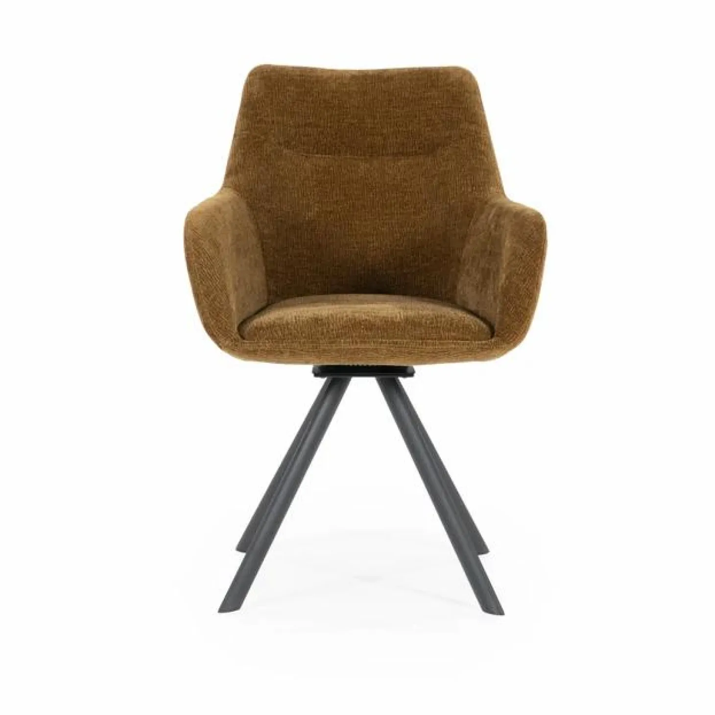 Draaibare Eetkamerstoel Bliss met armleuning- Mosterd - Loft24.nl