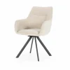 Draaibare Eetkamerstoel Bliss met armleuning- Taupe - Loft24.nl