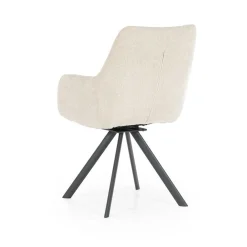 Draaibare Eetkamerstoel Bliss met armleuning- Taupe - Loft24.nl