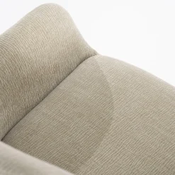 Draaibare Eetkamerstoel Bliss met armleuning- Taupe - Loft24.nl