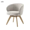 Draaibare Eetkamerstoel Brescia Bouclé - Beige - Loft24.nl