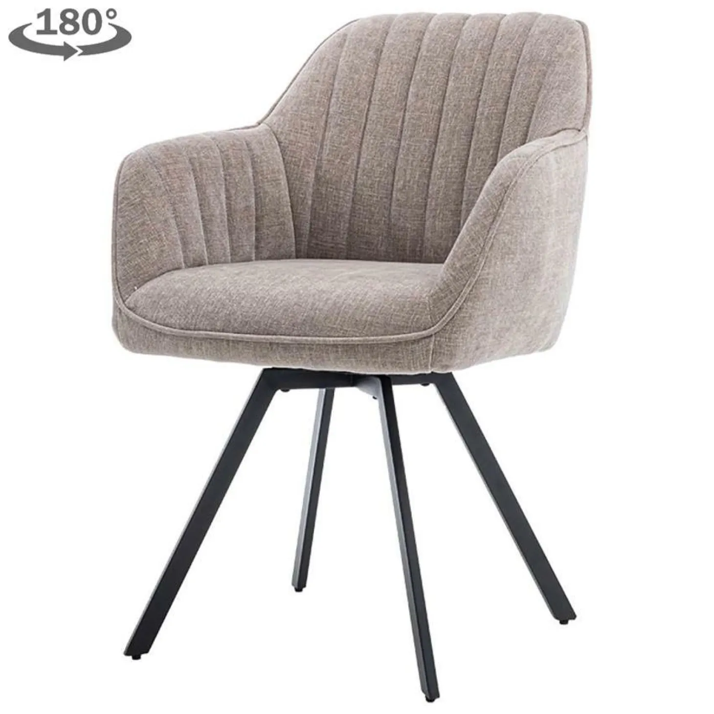 Draaibare Eetkamerstoel Bruno - Beige - Loft24.nl