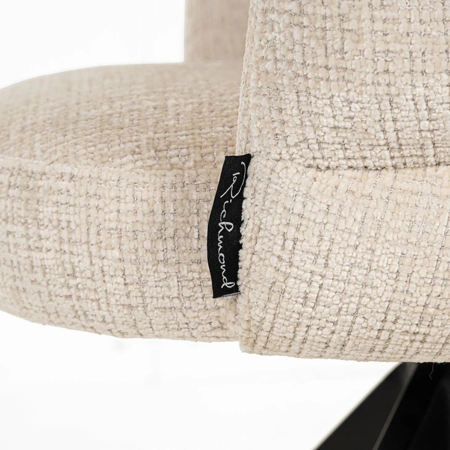 Draaibare Eetkamerstoel Chadwick Geweven stof kleur Beige - Loft24.nl