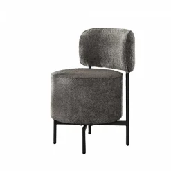 Draaibare Eetkamerstoel Cocktail - Bouclé Grijs - Loft24.nl