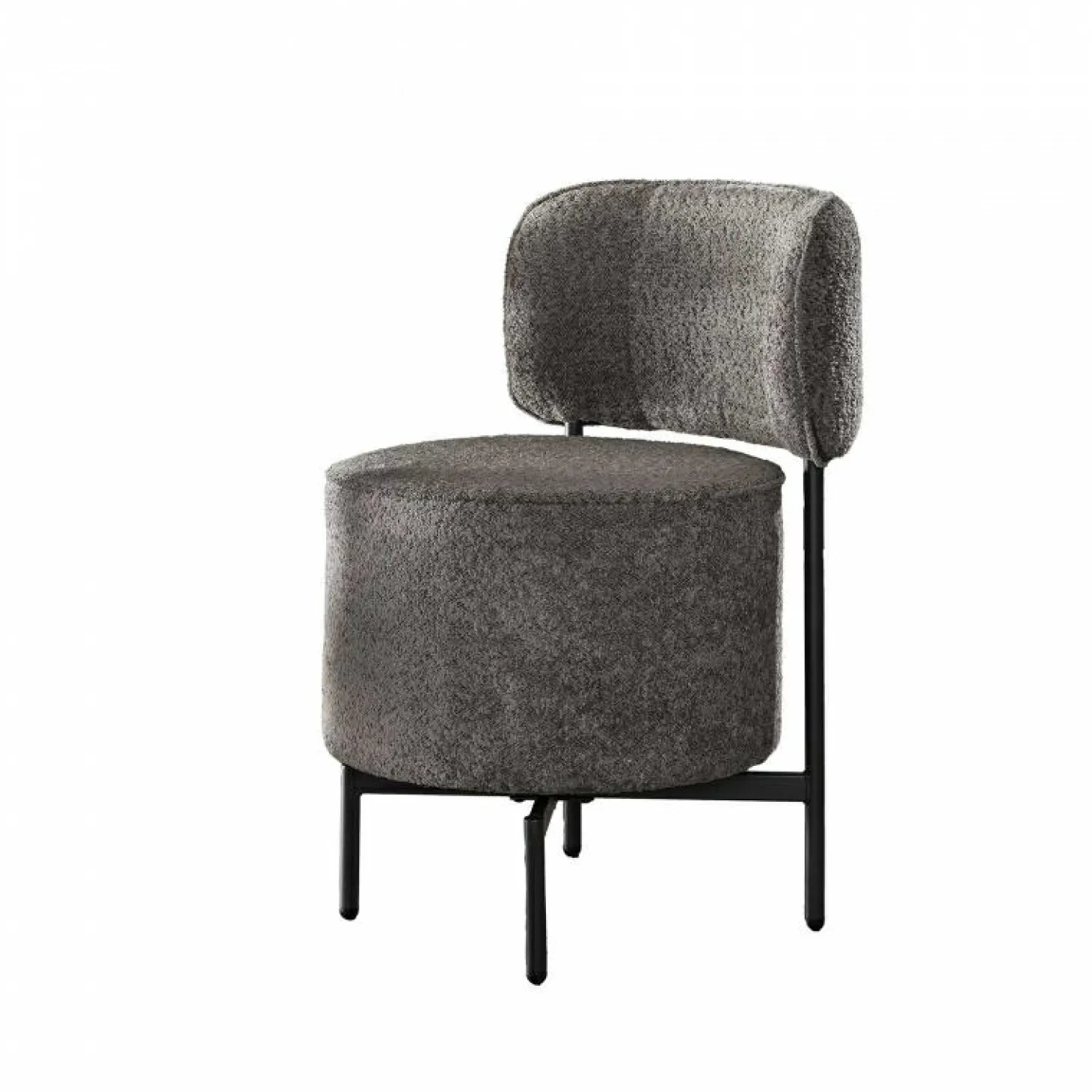 Draaibare Eetkamerstoel Cocktail - Bouclé Grijs - Loft24.nl