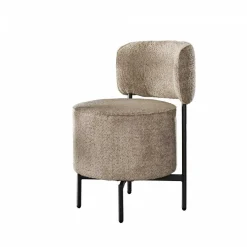 Draaibare Eetkamerstoel Cocktail - Bouclé Grijs - Loft24.nl
