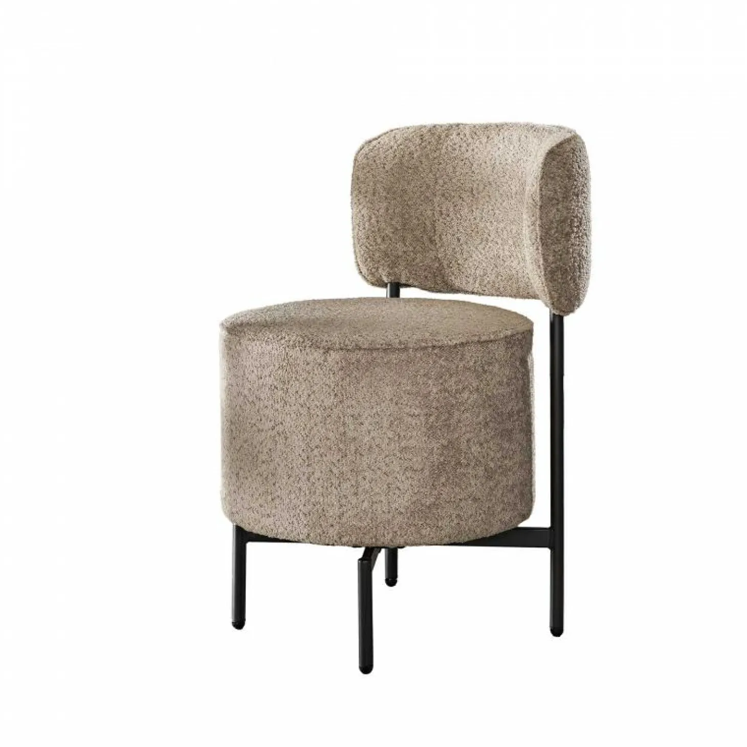 Draaibare Eetkamerstoel Cocktail - Bouclé Grijs - Loft24.nl
