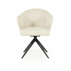 Draaibare Eetkamerstoel Connor kleur Beige - Loft24.nl