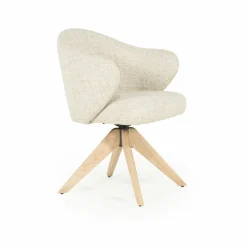 Draaibare Eetkamerstoel Connor kleur Beige - Loft24.nl