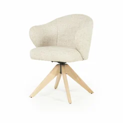 Draaibare Eetkamerstoel Connor kleur Beige - Loft24.nl