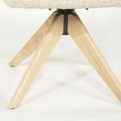 Draaibare Eetkamerstoel Connor kleur Beige - Loft24.nl
