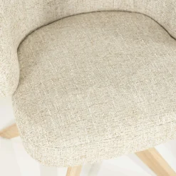 Draaibare Eetkamerstoel Connor kleur Beige - Loft24.nl