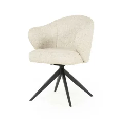 Draaibare Eetkamerstoel Connor kleur Beige - Loft24.nl
