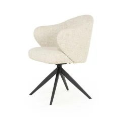 Draaibare Eetkamerstoel Connor kleur Beige - Loft24.nl