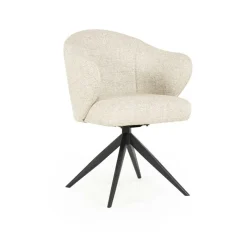 Draaibare Eetkamerstoel Connor kleur Beige - Loft24.nl
