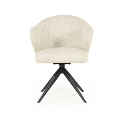 Draaibare Eetkamerstoel Connor kleur Beige - Loft24.nl