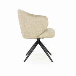 Draaibare Eetkamerstoel Connor kleur Taupe - Loft24.nl