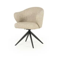 Draaibare Eetkamerstoel Connor kleur Taupe - Loft24.nl