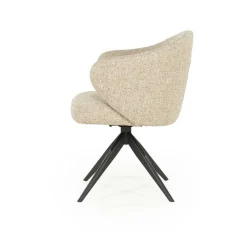 Draaibare Eetkamerstoel Connor kleur Taupe - Loft24.nl