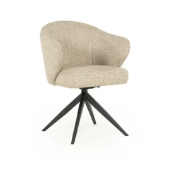 Draaibare Eetkamerstoel Connor kleur Taupe - Loft24.nl