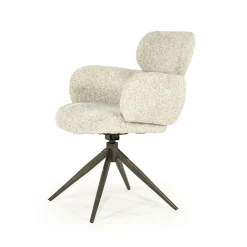 Draaibare Eetkamerstoel Darcio - Beige - Loft24.nl