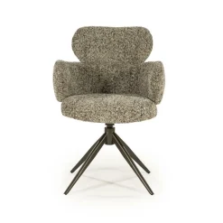 Draaibare Eetkamerstoel Darcio - Taupe - Loft24.nl