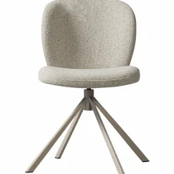 Draaibare Eetkamerstoel Femke Bouclé - Naturel - Loft24.nl