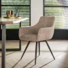 Draaibare Eetkamerstoel Lara - Bouclé Zand - Loft24.nl