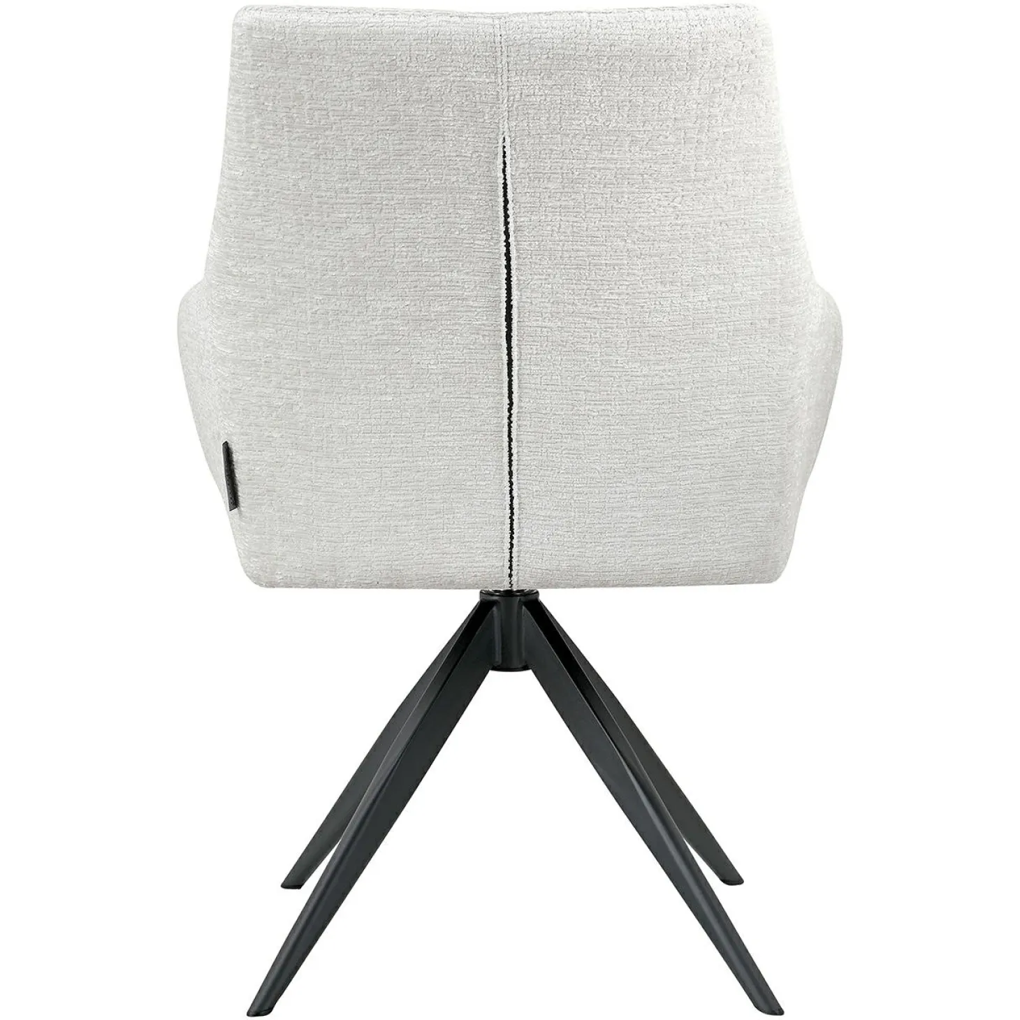 Draaibare Eetkamerstoel Lisonne Chenille kleur Crème - Loft24.nl