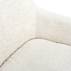 Draaibare Eetkamerstoel Lisonne Chenille kleur Crème - Loft24.nl