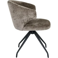 Draaibare Eetkamerstoel Milly Chenille - Stone - Loft24.nl