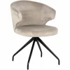 Draaibare Eetkamerstoel Milly Velvet kleur Khaki - Loft24.nl
