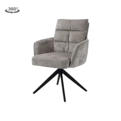 Draaibare Eetkamerstoel Rosora met armleuning - Beige - Loft24.nl