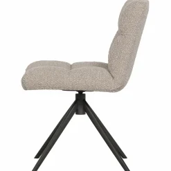 Draaibare Eetkamerstoel Vinny Bouclé - Zand - Loft24.nl