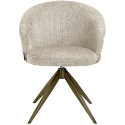 Draaibare Eetkamerstoel Zendaya Chenille - Loft24.nl