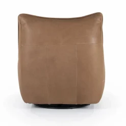 Draaibare Fauteuil Matthew Leer - Bruin - Loft24.nl
